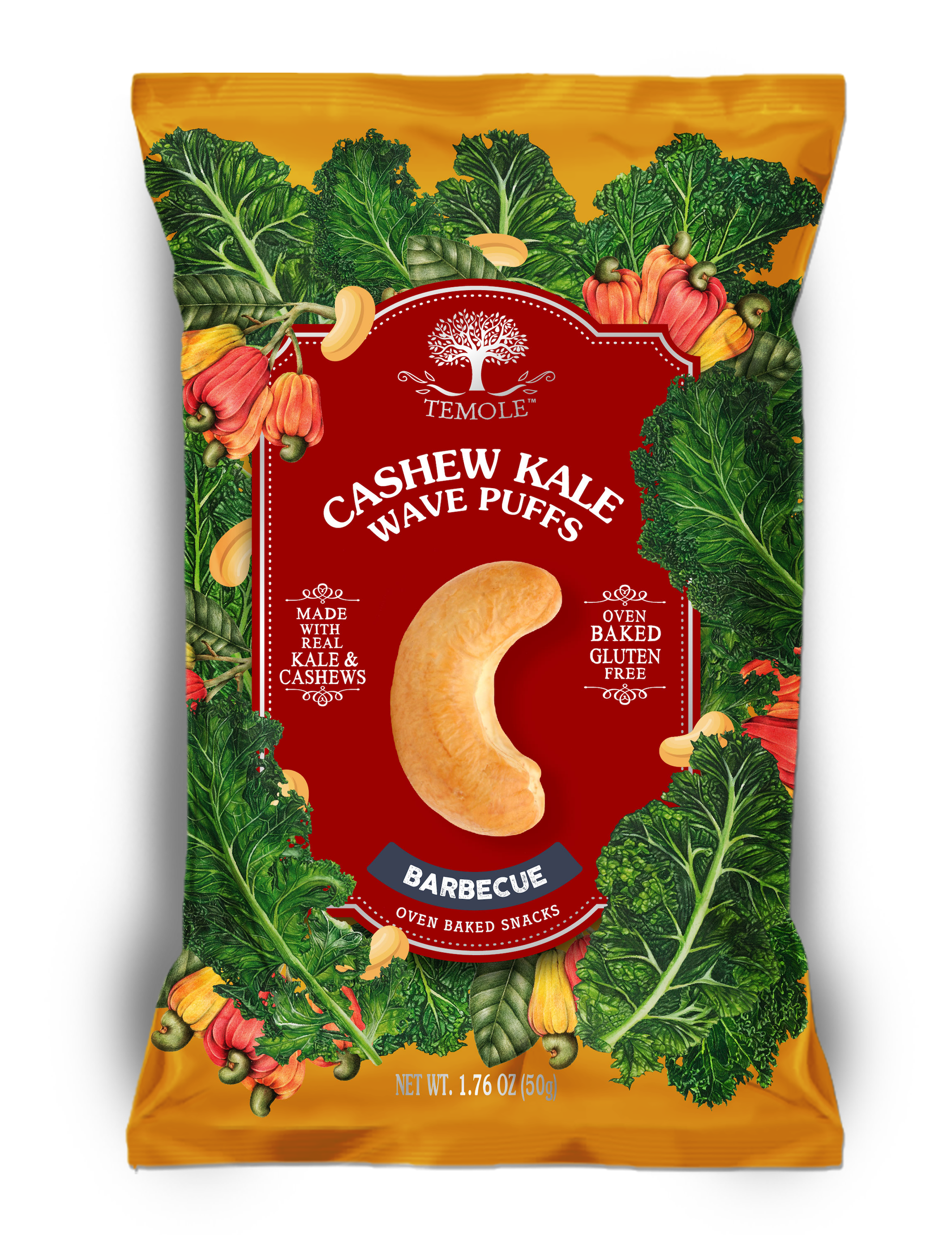 Temole Cashew-Grünkohl-Puffs mit Barbecue-Geschmack